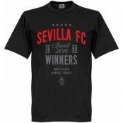 Sevilla T-shirt 2015 2016 Europa League Winners Svart L