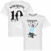 Argentina T-shirt Maradona 10 Barn Diego Maradona Vit 10 år