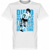Argentina T-shirt Maradona Legend Barn Diego Maradona Vit 10 år