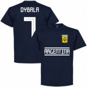 Argentina T-shirt Dybala 7 Team Paulo Dybala Mörkblå XL