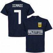 Argentina T-shirt Icardi 7 Team Jamie Vardy Mörkblå M