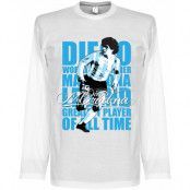 Argentina T-shirt Legend Maradona Legend Long Sleeve Diego Maradona Vit XL