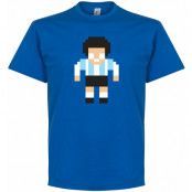 Argentina T-shirt Maradona Legend Pixel Player Diego Maradona Blå XXL