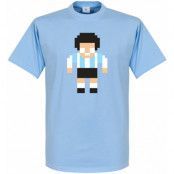 Argentina T-shirt Maradona Legend Pixel Player Diego Maradona Ljusblå XL