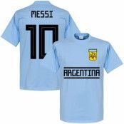 Argentina T-shirt Messi 10 Team Lionel Messi Ljusblå L