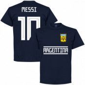Argentina T-shirt Messi 10 Team Lionel Messi Mörkblå L
