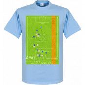 Argentina T-shirt Pennarello 1986 Classic Goal Diego Maradona Ljusblå L