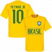 Brasilien T-shirt Brazil Jr 10 Team 10 Barn Neymar Gul 10 år