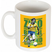 Brasilien Mugg Zico Legend Vit