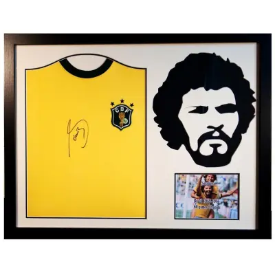 Brasilien Signerad Tröja Socrates Siluett