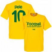 Brasilien T-shirt 10 Football Its the Beautiful Game Pele Gul L