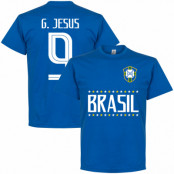 Brasilien T-shirt Brazil G Jesus 9 Team Gabriel Jesus Blå S