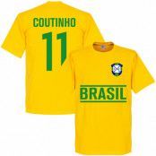 Brasilien T-shirt Coutinho Team Philippe Coutinho Gul M