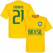 Brasilien T-shirt Firminho 21 Team Gul XL