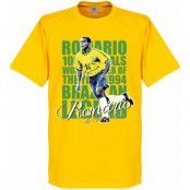 Brasilien T-shirt Legend Romario Legend -Yellow Gul XXXXL