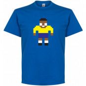 Brasilien T-shirt Pelé Legend Pixel Player Pele Blå M