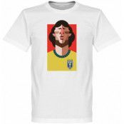 Brasilien T-shirt Playmaker Zico Football Vit XXL