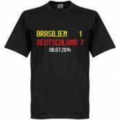 Tyskland T-shirt Brasilien 1 Deutschland 7 Scoreboard Svart S