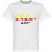Tyskland T-shirt Brasilien 1 Deutschland 7 Scoreboard Vit L