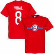 Chile T-shirt Vidal Arturo Vidal Röd XXXL