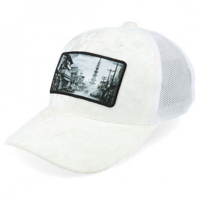 Calza Pennello - Vit trucker Keps - Kids Japan Velvet White Trucker @ Hatstore