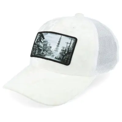 Calza Pennello - Vit trucker Keps - Kids Japan Velvet White Trucker @ Hatstore