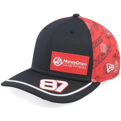 New Era - Motor Svart adjustable Keps - Haas F1 25 Bearman Japan 9SEVENTY Black/Red Adjustable @ Hatstore