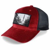 Public Domain - Röd trucker Keps - Japan Red/Black Velvet Trucker @ Hatstore