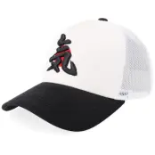 Yapan - Vit trucker Keps - Kanji Japan White/Black A-frame Trucker @ Hatstore