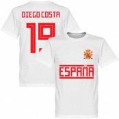 Spanien T-shirt 19 Team Diego Costa Vit M