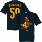 Spanien T-shirt 59 Goals David Villa Mörkblå M