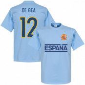 Spanien T-shirt De Gea Team Ljusblå M