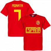 Spanien T-shirt Morata 7 Team Röd L