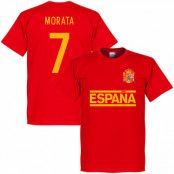 Spanien T-shirt Morata Team Röd M
