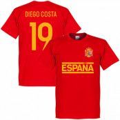 Spanien T-shirt Team Team Diego Costa Röd XXL