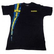 Sverige T-shirt Flagga Svart XL
