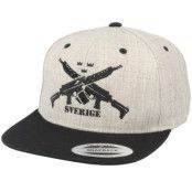 GUNS n SKULLS - Grå snapback Keps - AK5 Sverige Heather Grey Snapback @ Hatstore