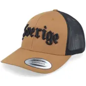 Hatstore - Brun trucker Keps - 3d Sverige Black Script Caramel/Black Trucker @ Hatstore