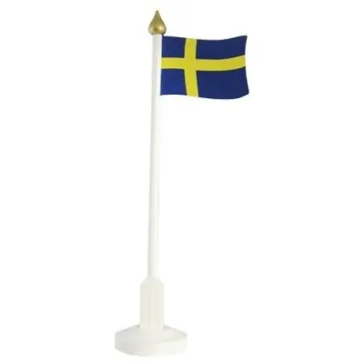 Sverige Bordsflagga Trä