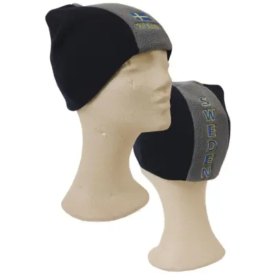 Sverige Fleecemössa Svartgrå