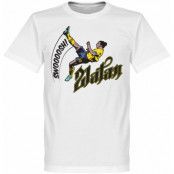 Sverige T-shirt Bicycle Kick Football Barn Zlatan Ibrahimovic Vit 10 år