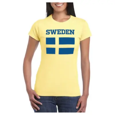 Sverige T-shirt Fashion Dam XXL
