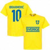 Sverige T-shirt Ibrahimovic 10 Team Zlatan Ibrahimovic Gul S