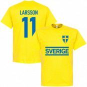 Sverige T-shirt Larsson Team Gul L