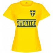 Sverige T-shirt Team Dam Gul L