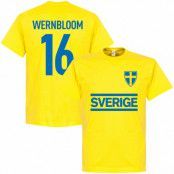 Sverige T-shirt Wernbloom 16 Team Gul L
