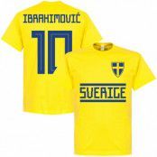 Sverige T-shirt Zlatan Ibrahimovic 10 Gul XXL