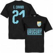 Uruguay T-shirt Cavani 21 Team Svart L