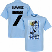 Uruguay T-shirt Flag Luis Suarez Ljusblå XS