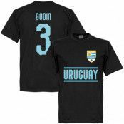 Uruguay T-shirt Godin 3 Team Svart 5XL